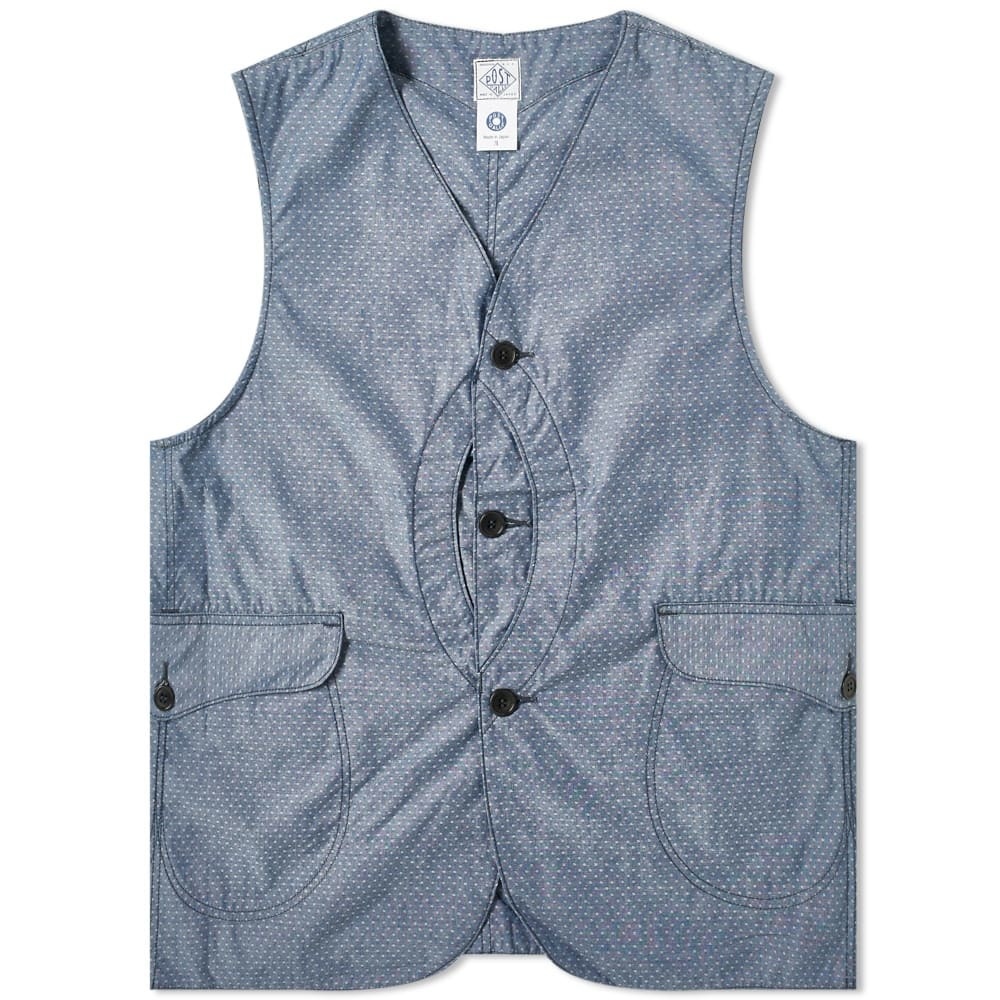 Photo: Post Overalls Royal Traveller Button Vest