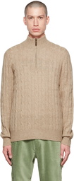 Polo Ralph Lauren Beige Half-Zip Sweater