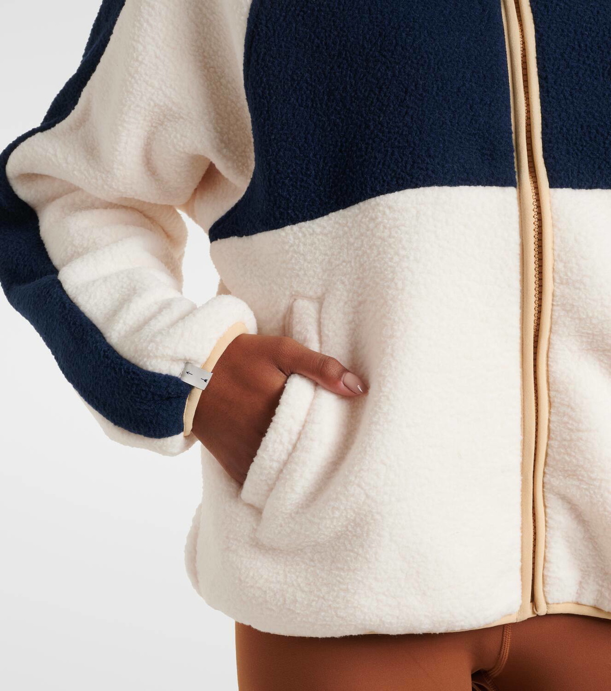 【The Upside】 Harlowフリースジャケット The Upside Harlow colorblocked fleece jacket The Upside