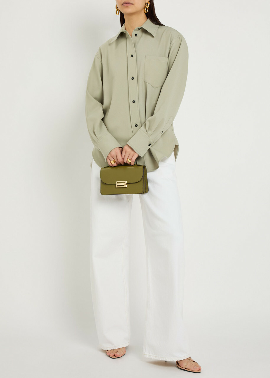 Victoria Beckham Crepe Shirt Sage