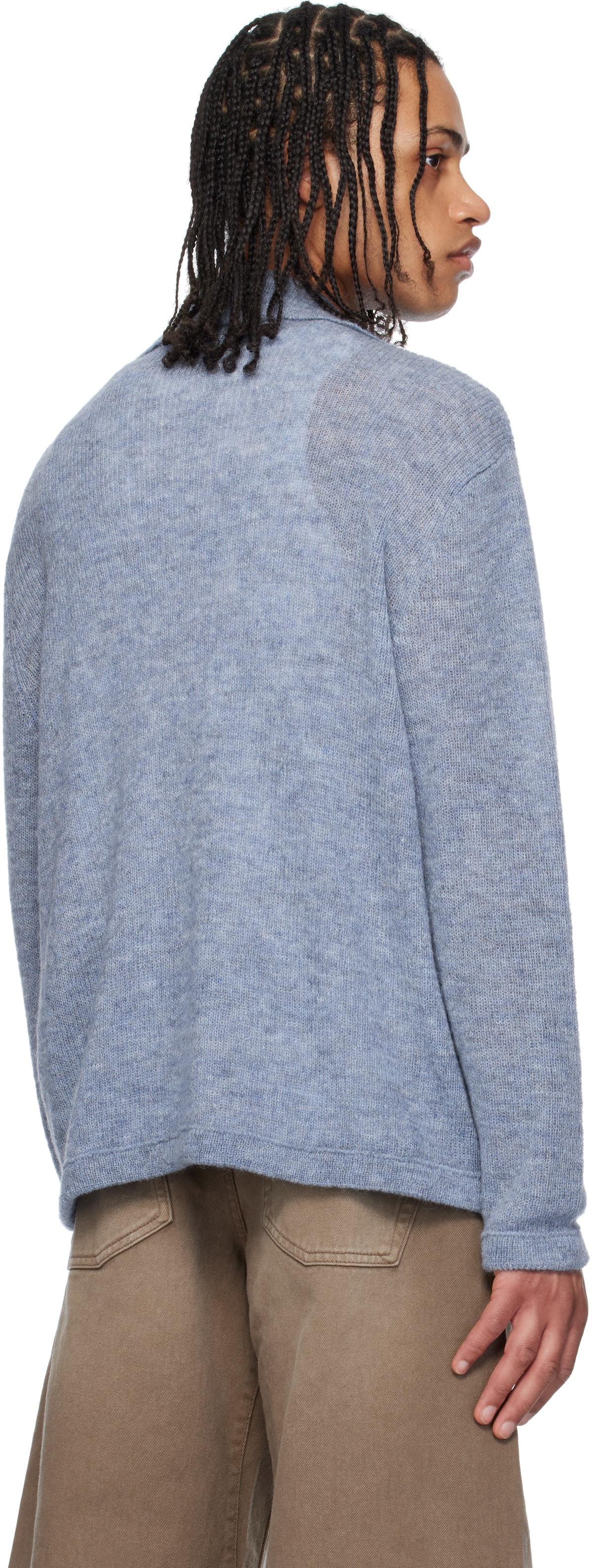COOR Blue Airy Cara Knit Polo