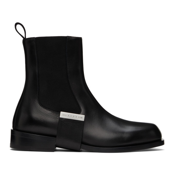 Photo: 1017 ALYX 9SM Black Leather Strap Chelsea Boots