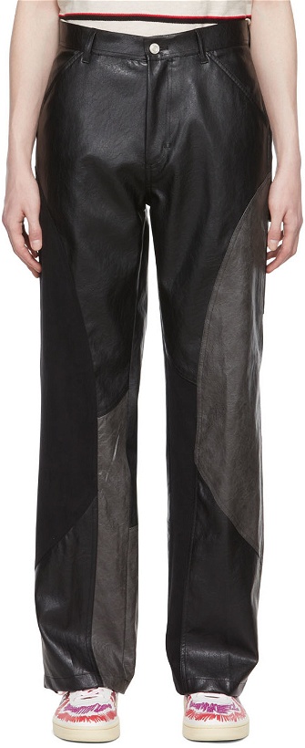 Photo: Andersson Bell Black Faux-Leather Trousers