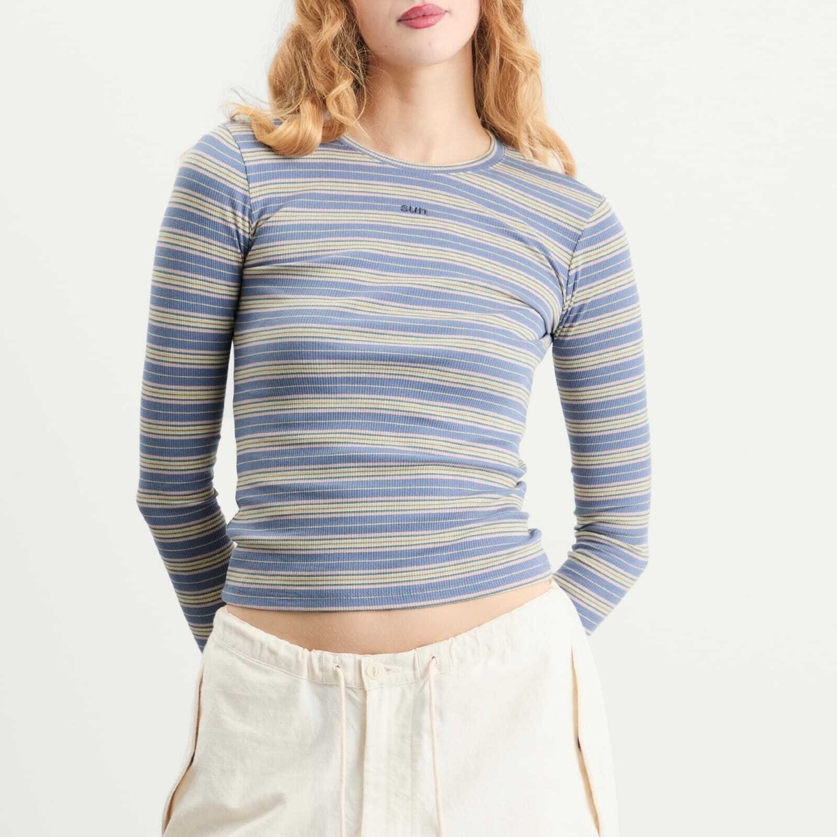 SUNDAYFRUITMARKET Women's Long Sleeve Sun Top in Skyblue
