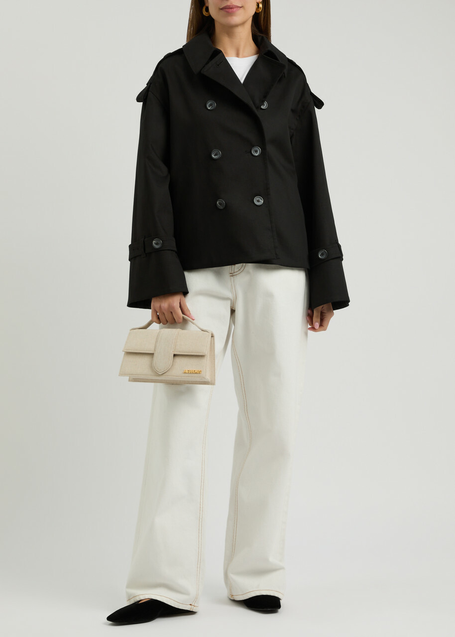 BY Malene Birger Alisandra Stretch-cotton Trench Coat Black