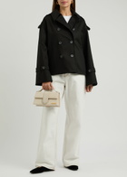 BY Malene Birger Alisandra Stretch-cotton Trench Coat Black