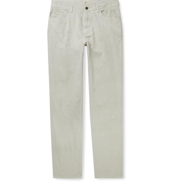 Photo: Faherty - Del Mar Stretch-Cotton and Linen-Blend Trousers - Gray