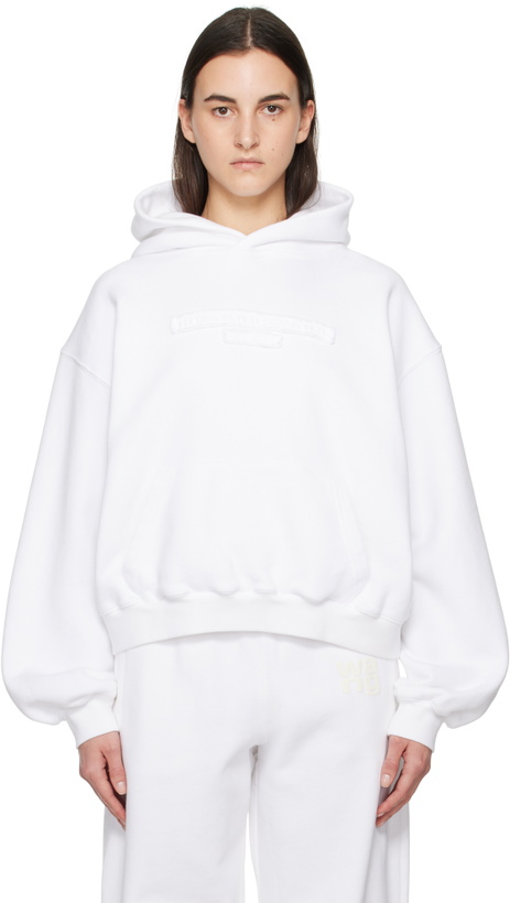 Photo: Alexander Wang White Oversize Logo Hoodie