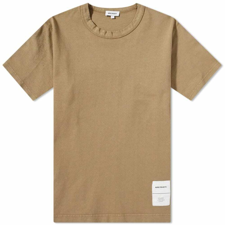 Photo: Norse Projects Men's Holger Tab Series T-Shirt in Utility Khaki