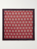 TURNBULL & ASSER - Printed Silk-Twill Pocket Square - Red
