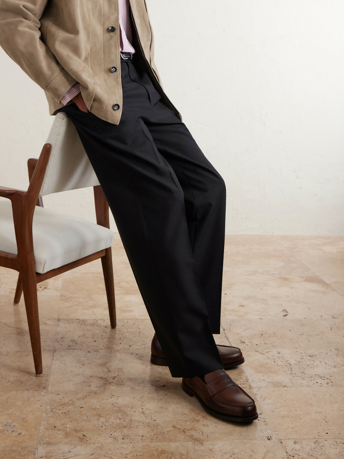 Grenson - Epsom Leather Penny Loafers - Brown