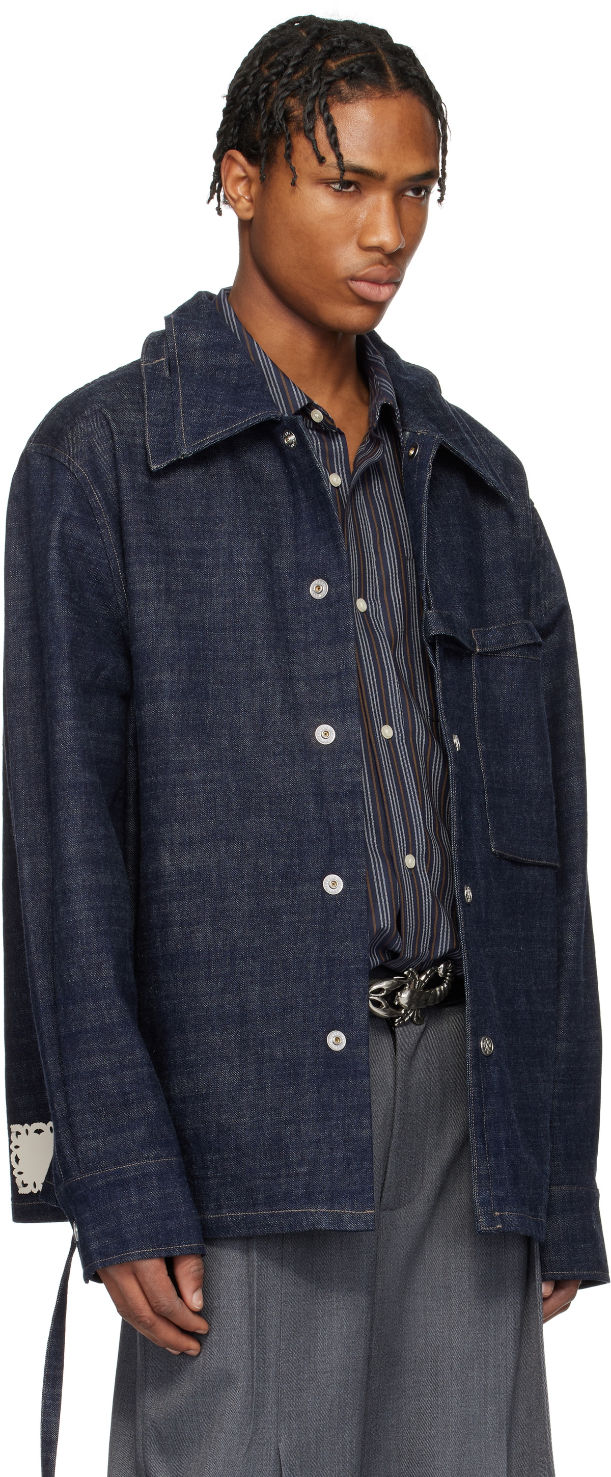 ジャケット・アウター nullus denim jacket NULLUS SSENSE Exclusive Blue Rope Selvedge Denim Jacket NULLUS