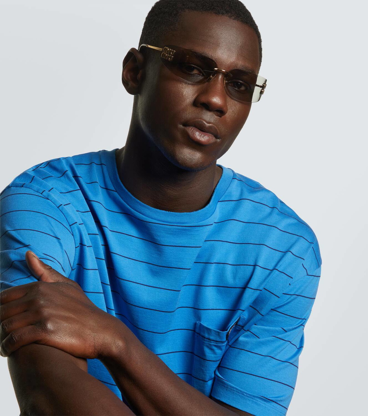 Miu Miu Logo oval sunglasses