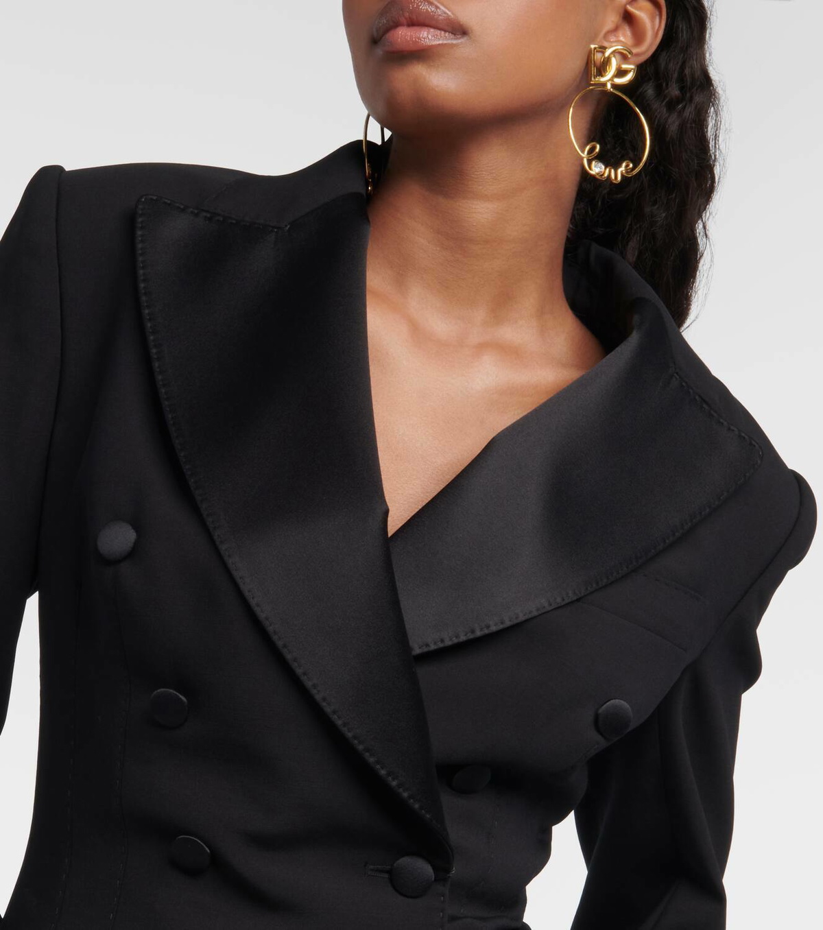 Dolce&Gabbana Wool-blend tuxedo bodysuit