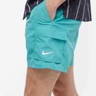 Nike Swim Men's Belted 5 Volley Short in Washed Teal