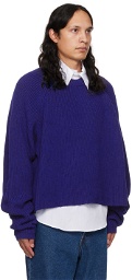 Edward Cuming Blue Cropped Sweater