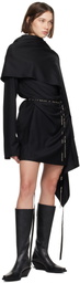 Ann Demeulemeester Black Linea 3 Holes Minidress
