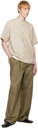 YLÈVE Beige Silk Chambray Shirt