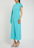 Roksanda Hilma Draped Crepe Midi Dress Blue