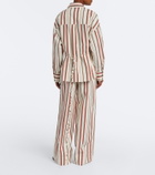 SIR Alva striped cotton wide-leg pants