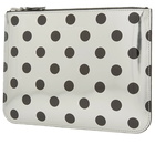 Comme des Garçons SA5100GA Polka Dot Wallet in Silver