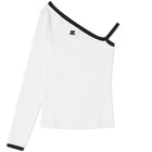 Courreges Women's Courrèges Asymetric One Sleeve T-shirt in White