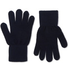 A.P.C. - Merino Wool and Cashmere-Blend Gloves - Blue