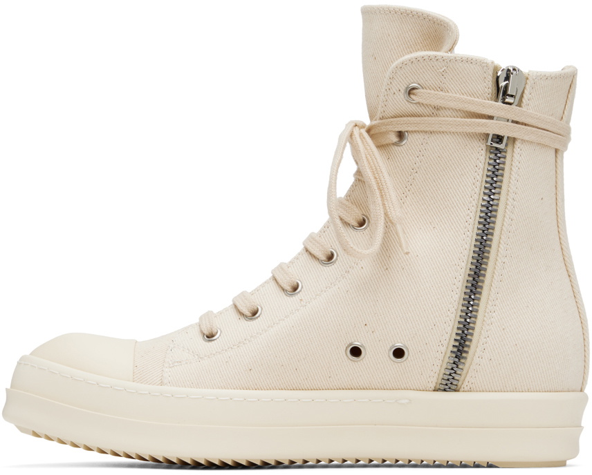 Rick Owens Drkshdw Off-White Denim Sneakers Rick Owens Drkshdw