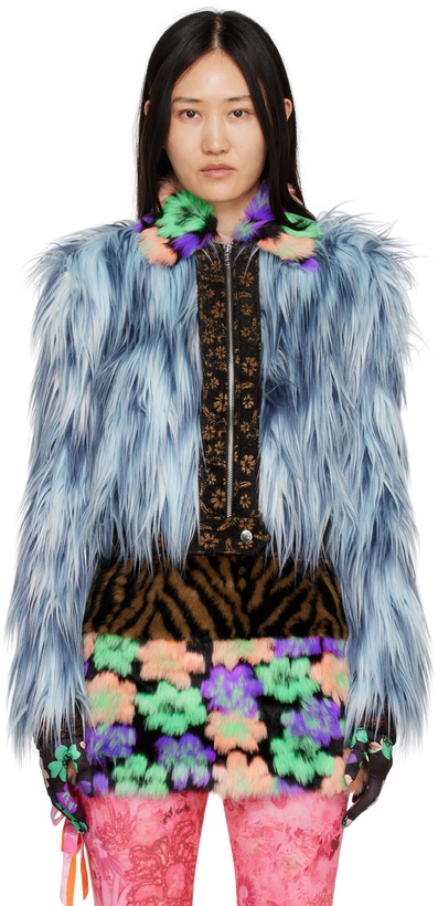 Photo: SHUTING QIU Blue Patchwork Jacket