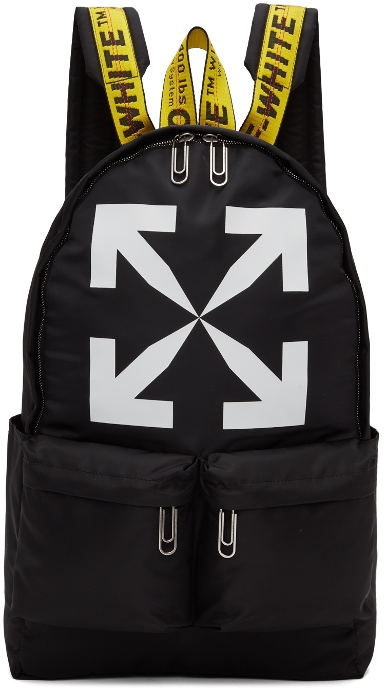 Off-White Logo Nylon Backpack 'Black/White