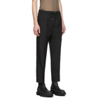 OAMC Black Cropped Drawcord Trousers