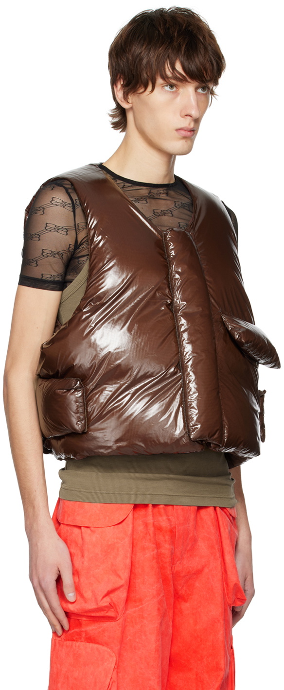 Entire Studios Brown Pillow Down Vest Entire Studios