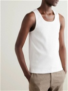 Mr P. - Ribbed Stretch-Cotton Jersey Tank Top - White