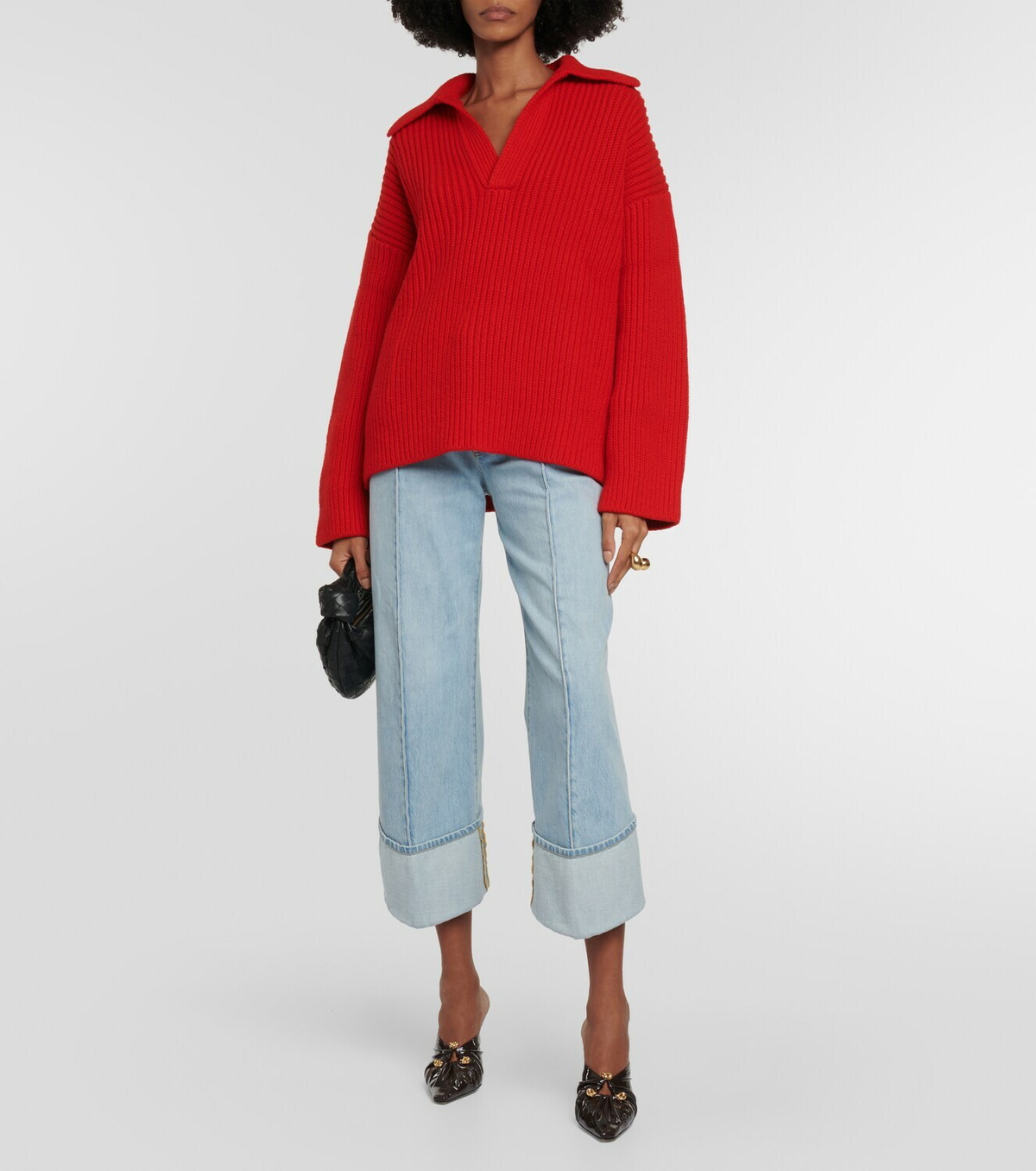 Bottega Veneta V-neck cashmere blend sweater Bottega Veneta