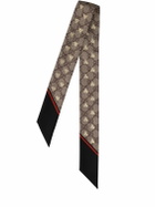 GUCCI - Gg & Bee Printed Silk Twill Neck Bow