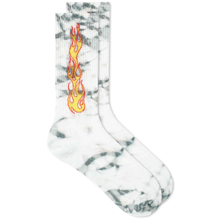 Photo: Palm Angels Tie Dye Flames Sock