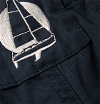 Arpenteur - Cotton-Twill Drawstring Cargo Trousers - Navy