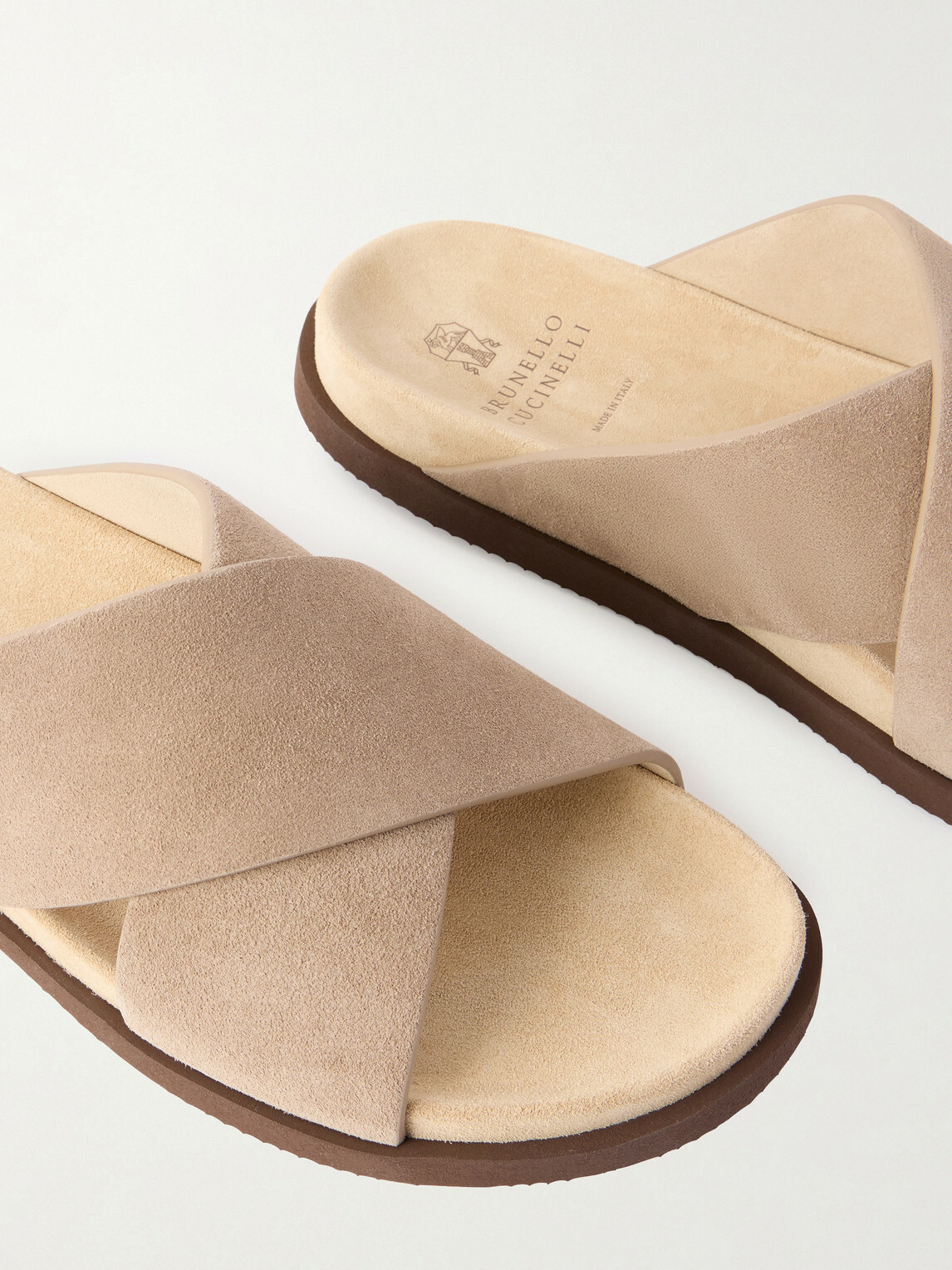 Brunello Cucinelli - Suede Slides - Brown