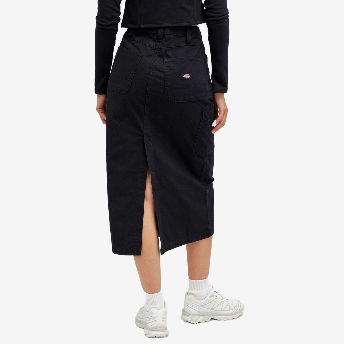Dickies Women's Duck Canvas Cargo Midi Skirt in Black