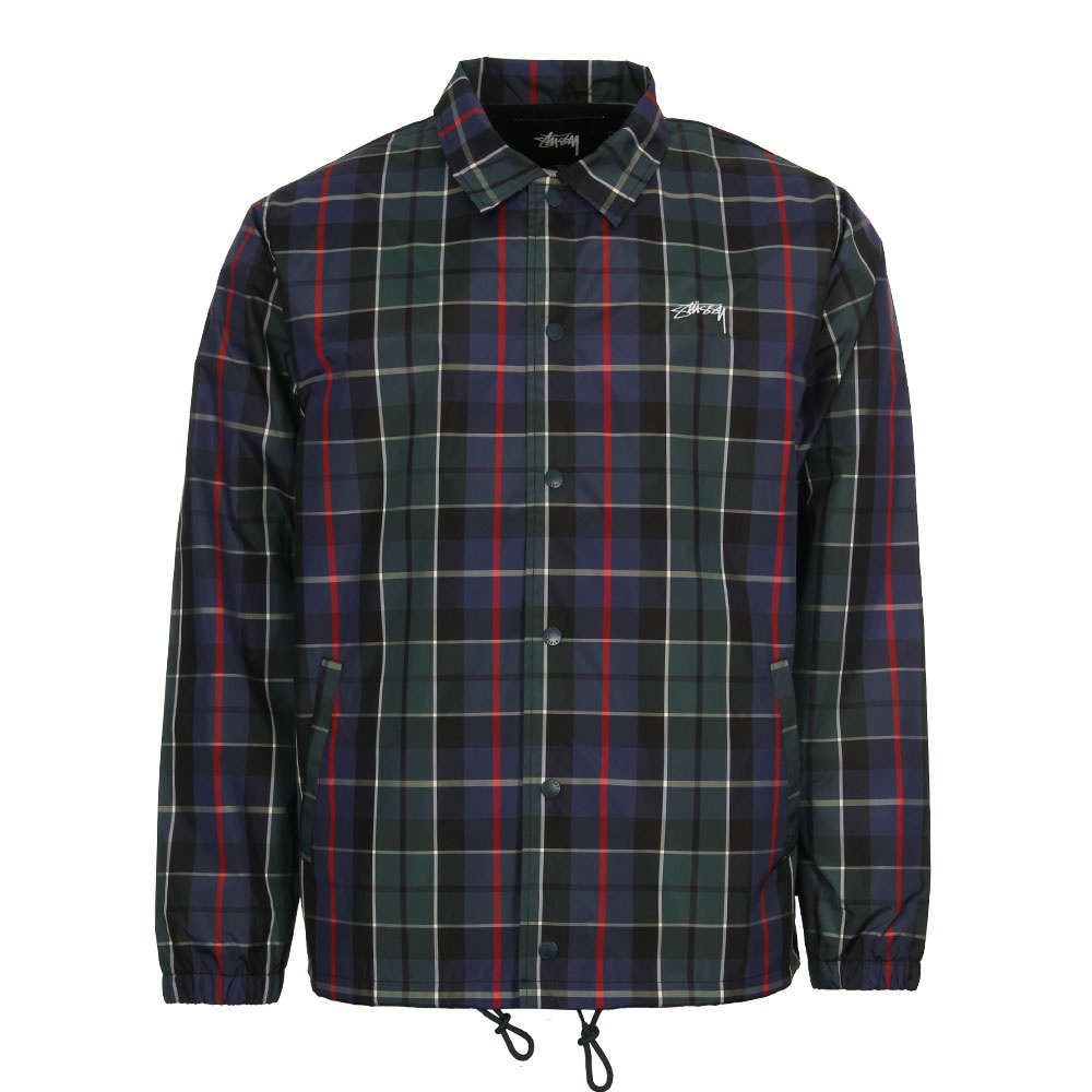 Cruize Coach Jacket - Navy Plaid Stussy