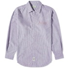 Aries Over Dyed Oxford Stripe Shirt in Lilac