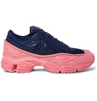 Raf Simons - adidas Originals Ozweego Mesh and Leather Sneakers - Men - Navy