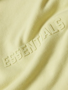 FEAR OF GOD ESSENTIALS - Logo-Flocked Cotton-Jersey Polo Shirt - Yellow