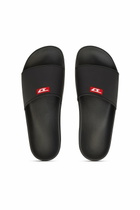 Diesel Sa-Swim-Rubber pool slides with D logo - Slides Mens in Black