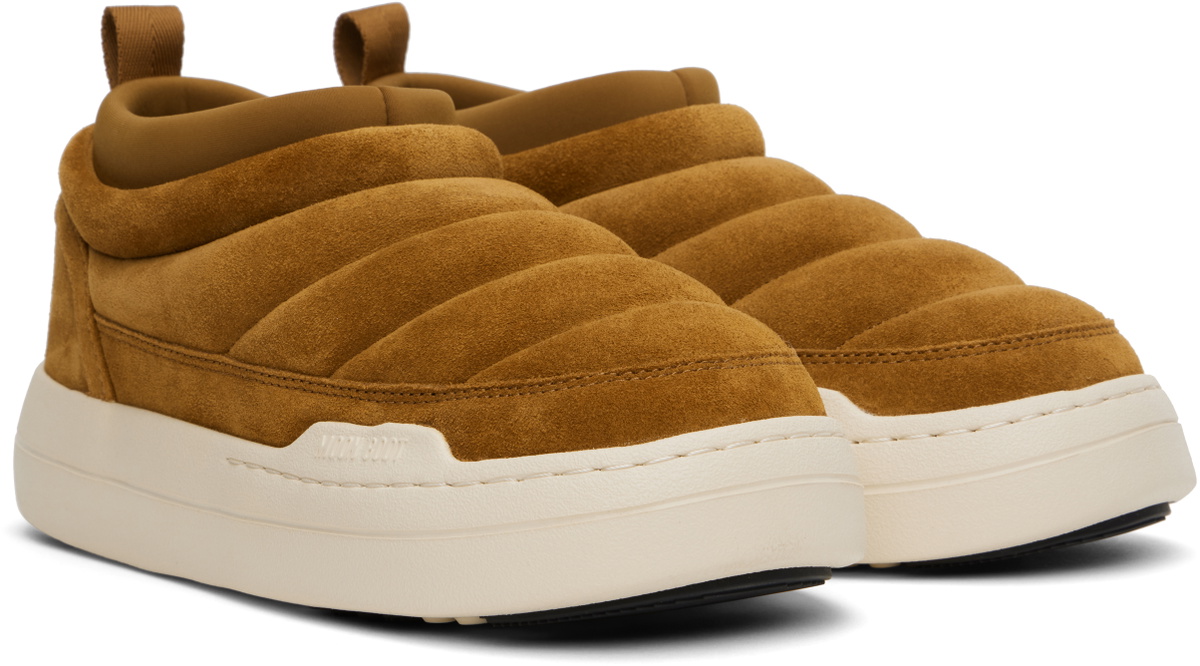 Moon Boot Tan Park Soft Suede Loafers