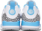 Nike Jordan White & Blue Jordan Spizike Low Sneakers