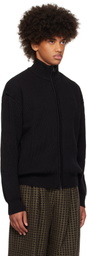 AMOMENTO Black Full Needle Sweater