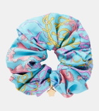 Versace Underwater Barocco silk scrunchie