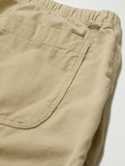 Universal Works - Kyoto Tapered Pleated Cotton-Corduroy Drawstring Trousers - Neutrals