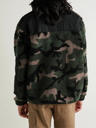 Valentino - Nylon-Trimmed Camouflage-Print Fleece Jacket - Green